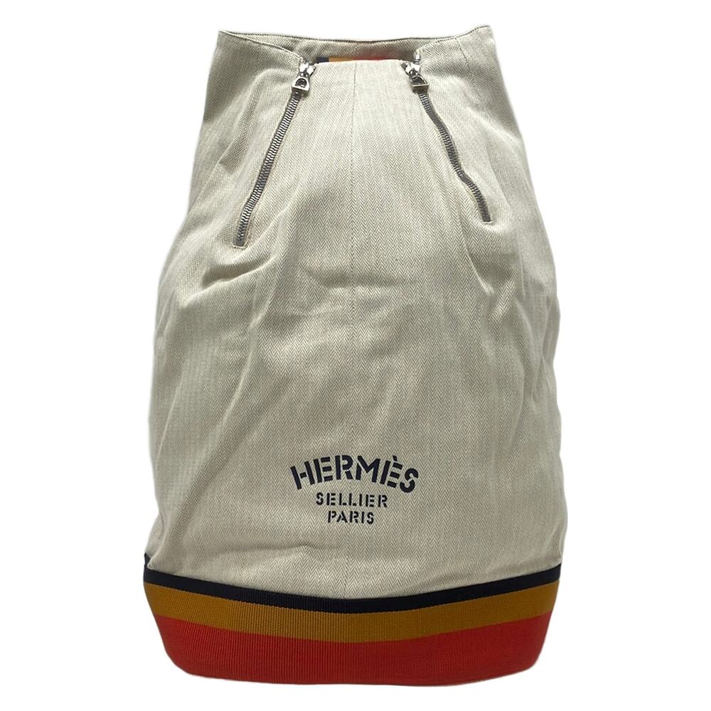 Hermès Cavalier Backpack Beige Multi Cotton Polyamide - Picture 1 of 9
